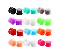Hoisy 24er Set 22mm(7/8 inch) Piercing Tunnel Set, Rund Mehrfarbig Expander Tunnel, Silikon Tunnel Ohrringe Mehrfarbig