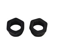 Hoisy 2Stück 12mm(1/2 inch) Plug Ohr Set, Hohl Sechseck Ohrstecker Damen Plug, Edelstahl Ohr Tunnel Schwarz