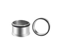 Hoisy 2Stück 22mm(7/8 inch) Ohr Tunnel, Rund mit Silikon Expander Tunnel, Edelstahl Ear Plug Silber
