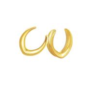 Hoisy 2Stück Plugs Ohr 19mm(3/4 inch), U-Form Expander Set Tunnel, Edelstahl Piercing Ear Plugs Gold