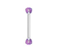 Hoisy Nasenpiercing 16G G23 Titan Nasenstecker 1,2x14mmx5mm, Rund mit Opal, Nasenpiercing Ringe Silber Lila