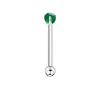 Hoisy Nasenstecker 16G G23 Titan für Nasenflügel 1,2x16mmx5mm, Rund mit Achat, Nasenpiercing für Damen Silber Grün