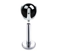Hoisy Nasenstecker für Nase 16G G23 Titan 1,2x12x5mm, Rund mit Achat, Nasenpiercing Ringe Silber Schwarz