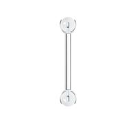 Hoisy Nasenstecker für Nasenflügel 16G G23 Titan 1,2x16mmx5mm, Rund mit Achat, Nasenringe Nasenpiercing Silber Weiß