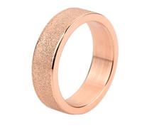 Hoisy Ringe Edelstahl Herren Gravur Personalisiert, 6MM Matt Rund Ehering Rosegold, Gr 57 (18.1)