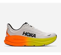 HOKA Bondi 9 Schuhe für Herren in White/Neon Tangerine Größe 46 | Straße