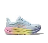 Laufschuh HOKA ONE ONE "BONDI 9", Damen, Gr. 38,5, glimmering blau, overcast, Synthetik, Textil, Schuhe Laufschuh, atmungsaktives Mesh-Obermaterial, Laufsohle aus Gummi und EVA (11218937-38,5) glimmer