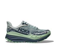 hoka stinson 7 trailrunning schuhe blau grun damen