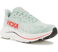 HOKA - Clifton 10 - Runningschuhe, Gr. 46.5 EU 46 2/3 - Wide, sage /rot (Sage/NeonFlame)