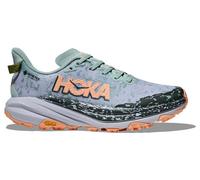 hoka speedgoat 6 gtx trailrunning schuhe grau grun koralle women 40
