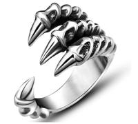 Hokech Retro-Persönlichkeit dominierender Ring Punk Adler Krallen öffnen Ring Männer Titanstahlring
