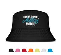 Hokus Pokus Absturz Modus - Fischerhut - Lustiger Fischerhut - Der perfekte Sonnenhut für Herren & Damen - Ideal als Malle-Outfit, Party-Accessoire & Festival-Eimerhut für den Strand| Schwarz
