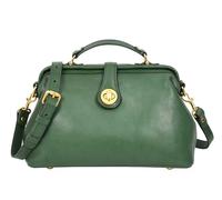 HOL848 Damen-Handtasche aus echtem Leder, mittlere Größe, grün, Medium