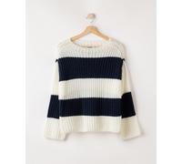 Holebrook Damen Strickpullover Cajsa Navy Weiß L