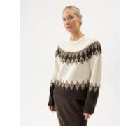 Holebrook Damen Strickpullover VIGDIS CREW Creme/Braun M