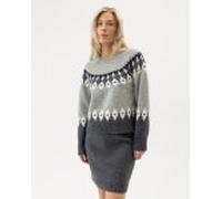 Holebrook Damen Strickpullover VIGDIS CREW Grau/Melange M