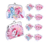 Holibanna 10stücke Einhorn-Geldbeutel mit Kussverschluss Kleine Geldbörse für Mädchen Münzbeutel mit Cartoon-Motiv Kartenetui aus Robustem PVC Münzgeldbörse für Töchter