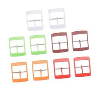 Holibanna 10stücke Teiliges Farbige Uhrenarmband Schnallen Aus Robustem Kunststoff Kompatibel Mit Einfache Installation Transparente Rote Braune Und Grüne Varianten Innengröße