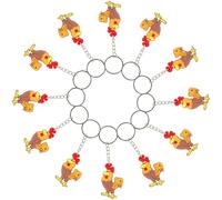 Holibanna 12 Stück Teiliges Hühner Schlüsselanhänger Robuster Hahn Anhänger Niedliche Tierfiguren Deko Langlebige Taschenanhänger Geschenk für Tierliebhaber und Partyzubehör