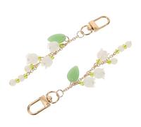 Holibanna 2 Stück Pack Maiglöckchen Schlüsselanhänger aus Leichtem Kunststoff Tragbar für Tasche Rucksack und Autoschlüssel