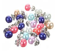 Holibanna 20 Stück Nahtlose Perlenknöpfe mit Anstecknadel Bunte Metall Dekoknöpfe für Hemden Blusen Jeans Schützende Broschen ohne Nähen für Damen Zufällige Farbe