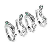 Holibanna 2paare Schlangenohrringe für Damen Ohrstecker mit Grünen Zirkonia-steinen Sterlingsilber Modischer Ohrschmuck für Mädchen und Langes Tragen