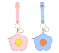 Holibanna 2stücke Cartoon Blumenförmige Geldbörse Reißverschluss Geldbörse Für Münzen Und Kopfhörer Und Für Unterwegs