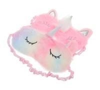 Holibanna 2stücke Pack Plüsch-schlafmaske Mit Einhorn-motiv Weiche Tier-augenmaske Für Junge Mädchen Schlafbrille Mit Farbverlauf-design Für Reisen Übernachtungen Zuhause