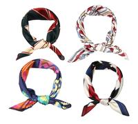 Holibanna 4 Stück Elegantes Damen Satin Haarband aus Gewebe nicht Verblassend Modisches Kopftuch für Alltag und Styling Hält Haare aus Gesicht