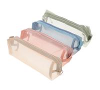 Holibanna 4 Stück Mehrfarbige Kosmetiktasche aus Mesh Toilettenspeicherbeutel Schmuck-Organizer-Etui Reiseschmuck Organizer Reisekosmetiktaschen Reise-Kosmetiktasche Make -up -Organisator