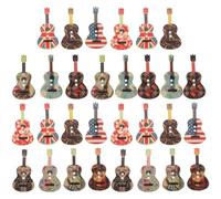 Holibanna 50 Stück Holzknöpfe in Gitarrenform Bunte Selbstgemacht Knopfdekoration für Mäntel und Scrapbooking Robustes Material für Kreative Bastelprojekte Zufällige Farbe