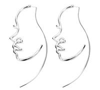 Holibanna Abstrakte Gesicht Ohrringe Damen Ohrstecker Kreatives Design Modischer Ohrschmuck Für Alltag Party Hochzeit 4X1.8Cm Sicheres Material