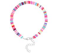 Holibanna Böhmisches Fußkettchen Aus Polymer Ton Verstellbar Wasserfest Bunte Perlen Fußkette Für Damen Sommer Strand Schmuck
