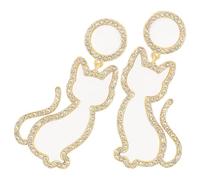 Holibanna Katzen Ohrringe Damen Tropfenform Strass Schmuck Weiß Leicht Langlebig Modisch für Mädchen