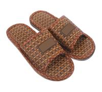 Holibanna Rattan Stroh Slipper Bambus Slip on Schuhe Sommer Wohnungen Rutschen für Unisex Erwachsene