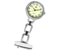Holibanna Retro Hängende Taschenuhr mit Nachtleuchtfunktion Legierung Gehäuse Tragbare Hängeuhr mit Quarzwerk für Medizinisches Pflegepersonal