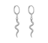 Holibanna Schlangen-Ohrringe aus Legierung, Punk-Stil, Tier-Ohrringe für Frauen, Männer, Damen, Agarholz, Silberfarben.