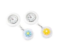 Holibanna Silikon Gänseblümchen Krankenschwester Taschenuhr Im 2 Stück Zeitmessung Leichte Brustuhr Für Medizinisches Personal Und Studenten