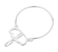 Holibanna Sterling Silber Halskette Damen Doppelherz Anhänger Charm Holder Schmuck Liebe Symbol Elegante Kette für Frauen Geschenk Valentinstag Hochzeit