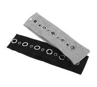 Holibanna Vintage Punk Haarbänder 2 Stück Elastisch mit Lochmuster und Ösen Atmungsaktive Breite Stirnbänder für Damen Modisches Festival und Alltag Accessoire