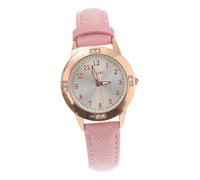 Holibanna wasserdichte Damenarmbanduhr mit Leuchtzifferblatt Modische Analoge Quarzuhr für Mädchen Minimalistisches Design Rosa Geeignet für Schule Alltag und Party
