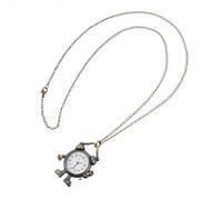 Holibanna Wecker Taschenuhr Vintage Uhr Halskette Anhänger Halskette mit Retro- goldene enkette Retro wall Clocks Taschen mit Clip hängende mechanische Legierung