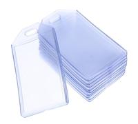 HOLIDYOYO 10 Stück Kofferanhänger aus Robustem Pvc mit Ausweishülle und Gepäckkennzeichnungsetikett Transparente Id Bezeichnungs Tags zum Schutz von Ausweisen Reisen