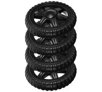 HOLIDYOYO 4 Stück Ersatzräder für Einkaufswagen mit Pu Stabile und Langlebige Trolley räder für Treppensteiger Einfache Montage Passend für Faltbare Einkaufswagen und Bollerwagen