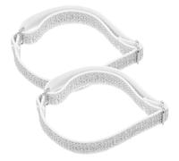 HOLIDYOYO Elastic Damenschuhriemen in Weiß mit verstellbarem Fersen und Knöchelriemen für sicheren Halt bei Pumps, 2 Stück, geeignet für modische Anlässe und Büroalltag