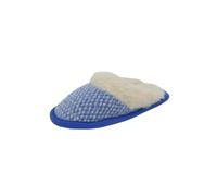 Hollert Damen Hausschuhe/Pantoffeln aus Merinowolle Paula warme Hüttenschuhe aus Schafwolle Größe 38 EU, Farbe Blau