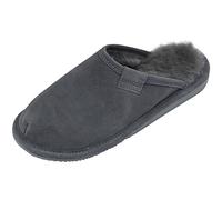 Hollert Damen Lammfell Hausschuhe Frau Holle GRAU Pantoffeln Puschen 100% Merino Lammfell Echtleder für Wohlgefühl - warm, atmungsaktiv Schuhgröße EUR 42