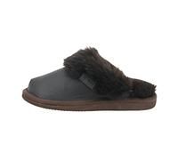 Hollert Damen Lammfell Hausschuhe Malibu Dunkelbraun aus Merino Schaffell kuschelig warm Echtleder Puschen Schlappen Größe 42 EU