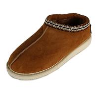 Hollert Damen Lammfell Hausschuhe Schäferin Alma Fellschuhe Hüttenschuhe warme Schuhe aus Echtleder & Merino Schaffell Schuhgröße 42, Farbe Cognac