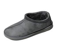 Hollert Herren Lammfell Hausschuhe Schäfer Jakob Halbschuhe Fellschuhe 100% Merino Schaffell atmungsaktiv warm Schuhgröße 46, Farbe Anthrazit